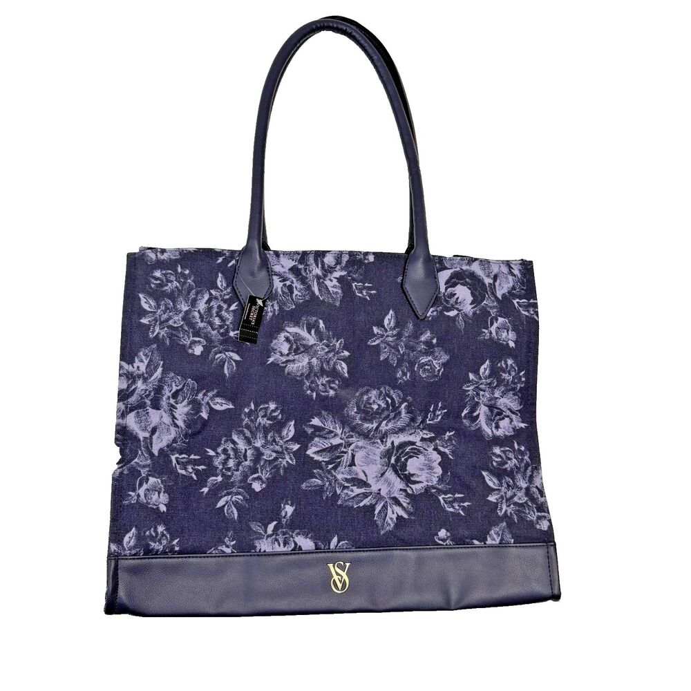 New Victoria's Secret Limited Edition Floral Book Weekender Beach Travel Bag